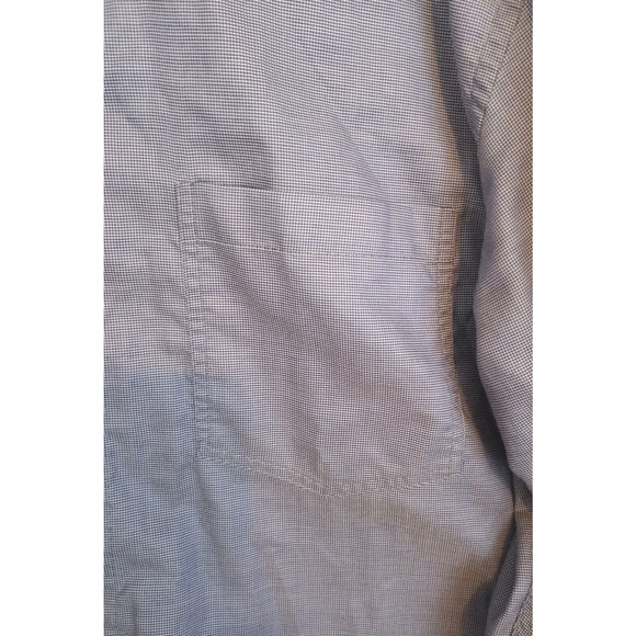 Ermenegildo Zegna Shirt Mens Medium Blue Micro Check Corpcore Office Button Down - Picture 9 of 12